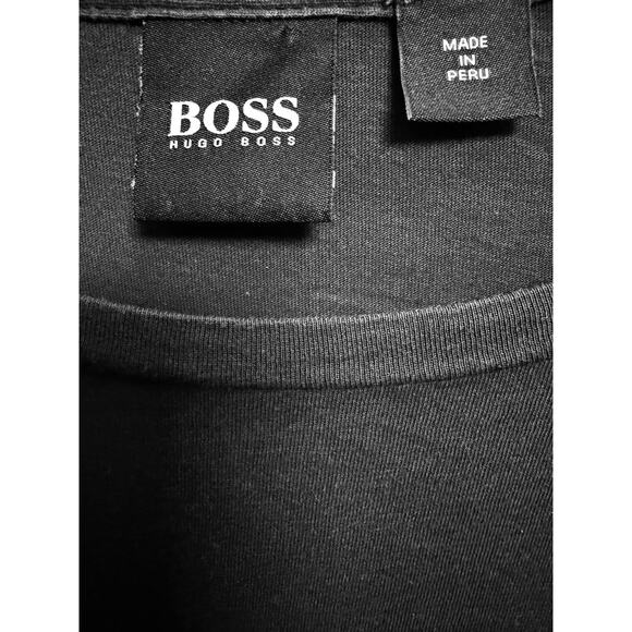 Hugo Boss Men’s Short Sleeve T Shirt Navy Geometric Graphic Soft Cotton Lg - Picture 6 of 12